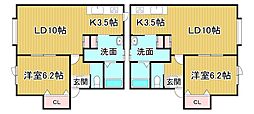 ひまわり 1LDKの間取図画像