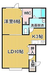 MeeK.2 1LDKの間取図画像