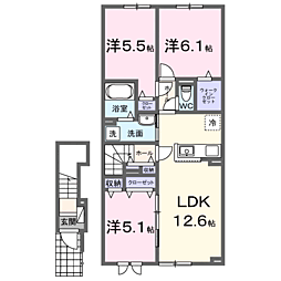 ココル 3LDKの間取図画像