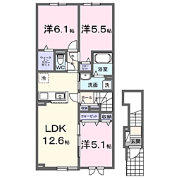 ココル 3LDKの間取図画像
