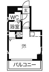 リベール名駅南 8階1Kの間取り