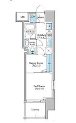 ブランシエスタ泉 3階1DKの間取り