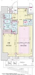 プレサンス新栄アーバンフロー 8階1LDKの間取り