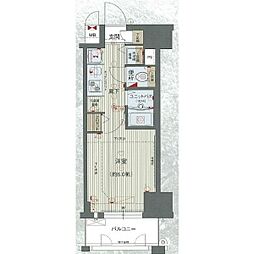 プレサンス鶴舞グリーンパーク 3階1Kの間取り
