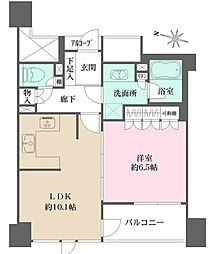 久屋アインス 8階1LDKの間取り