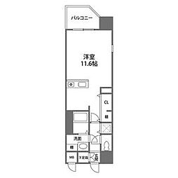 プレサンス錦エボリューション ワンルームの間取図画像