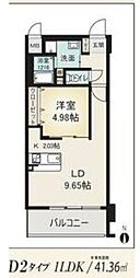 セントピア岡安 1LDKの間取図画像