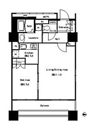 パークアクシス名駅南 1LDKの間取図画像