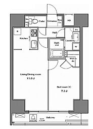 パークアクシス丸の内 1LDKの間取図画像