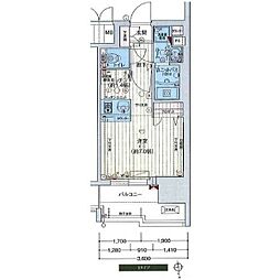 プレサンス鶴舞公園ウィズ 1Kの間取図画像