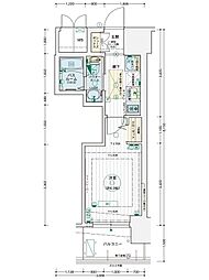 エステムコート名古屋千種グレイス 1Kの間取図画像