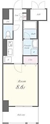 LISBLANC東別院 1Kの間取図画像