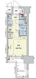 プレサンス錦プレミアム 1Kの間取図画像