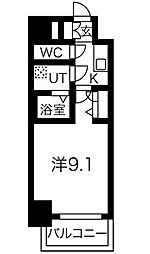 プレサンス栄フェル 1Kの間取図画像