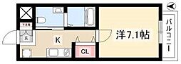 エルザビル名古屋駅前 1Kの間取図画像