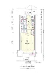 プレサンス金山デュアル 1Kの間取図画像