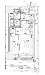 エステムコート名古屋上前津 1DKの間取図画像