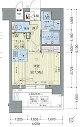 プレサンス名古屋STATIONビジュ ワンルームの間取図画像
