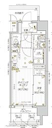 エスリード鶴舞シエスタ 1DKの間取図画像
