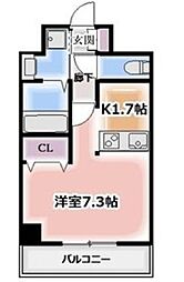 プレサンス久屋大通公園サウス 1Kの間取図画像