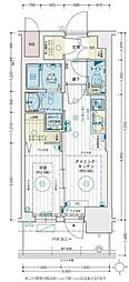 エステムコート名古屋TWINEAST 1DKの間取図画像