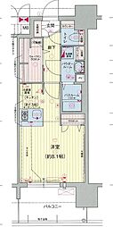 プレサンスジェネ栄 1DKの間取図画像