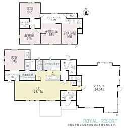 上ノ原戸建 5LDKの間取り