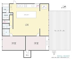 エポックテラス軽井沢 追分緑陰庭 2LDKの間取り