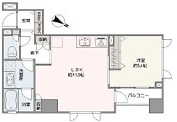 JR山手線 恵比寿駅 徒歩5分の賃貸マンション 9階1LDKの間取り