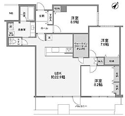 渋谷プロパティータワー 3LDKの間取図画像