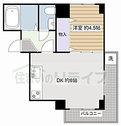 東京メトロ東西線 早稲田駅 徒歩7分の賃貸マンション 9階1DKの間取り