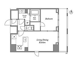 JR山手線 目黒駅 徒歩9分の賃貸マンション 10階1LDKの間取り