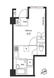 西武新宿線 下落合駅 徒歩7分の賃貸マンション 1階1Kの間取り