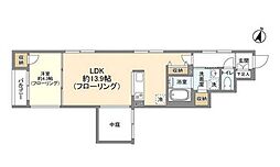 東急東横線 都立大学駅 徒歩7分の賃貸マンション 1階1LDKの間取り