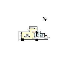 京王井の頭線 神泉駅 徒歩3分の賃貸マンション 8階ワンルームの間取り