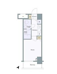 東急東横線 都立大学駅 徒歩11分の賃貸マンション 4階1Kの間取り
