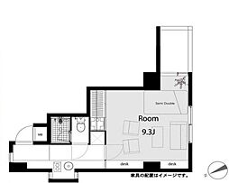 JR山手線 渋谷駅 徒歩8分の賃貸マンション 5階1Kの間取り