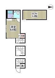 東京メトロ有楽町線 護国寺駅 徒歩6分の賃貸アパート 3階ワンルームの間取り