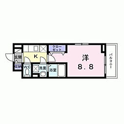 東京メトロ副都心線 西早稲田駅 徒歩6分の賃貸マンション 3階1Kの間取り