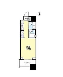 東急田園都市線 池尻大橋駅 徒歩7分の賃貸マンション 2階ワンルームの間取り
