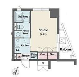 JR山手線 代々木駅 徒歩3分の賃貸マンション 6階1Kの間取り