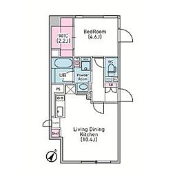 目黒区駒場3丁目マンション 1LDKの間取図画像