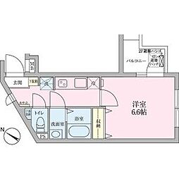 JR山手線 新宿駅 徒歩11分の賃貸マンション 1階1Kの間取り