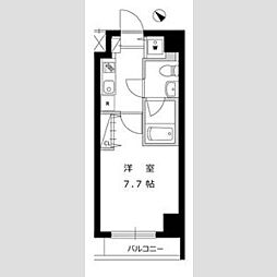 ハーモニーレジデンス田町 1Kの間取図画像
