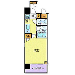 アーバイル三田慶大前 1Kの間取図画像