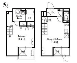 GRANPASEO中目黒East 1LDKの間取図画像