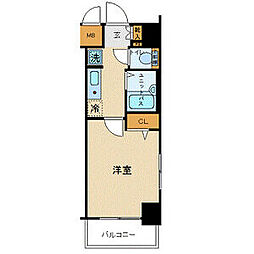 プレール代々木公園弐番館 1Kの間取図画像