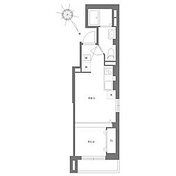 M.J.プレイス目黒 1LDKの間取図画像
