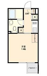 GRANPASEO新宿 1Kの間取図画像