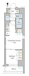 Brilliaist池尻大橋 1LDKの間取図画像